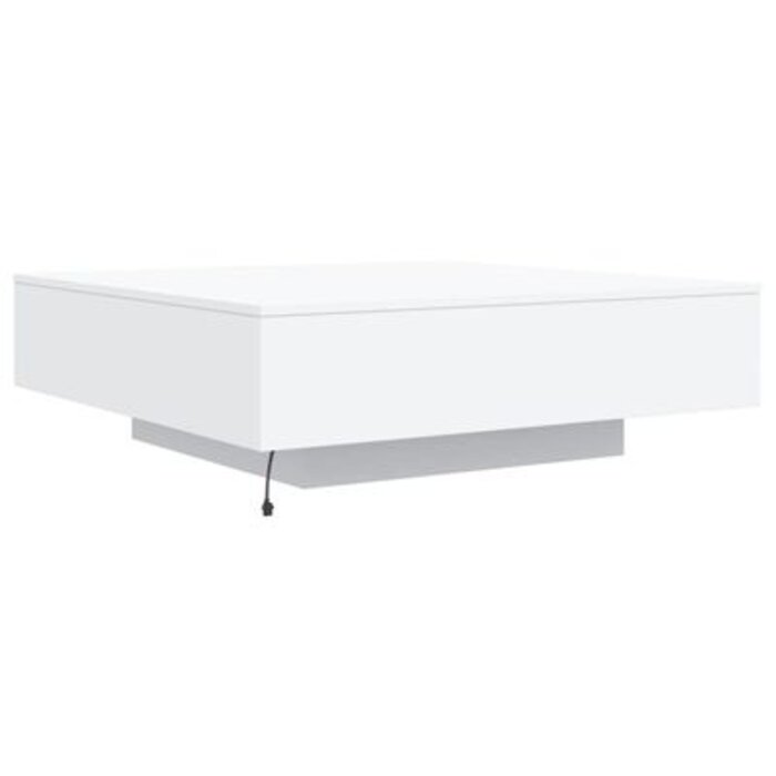 Vidaxl Table Basse LED 100x100 cm - Blanc - Jusqu'à -46%