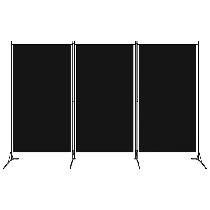 Vidaxl Paravent 3 panneaux 260x180 cm Noir - Jusqu'à -46% sur l'outlet