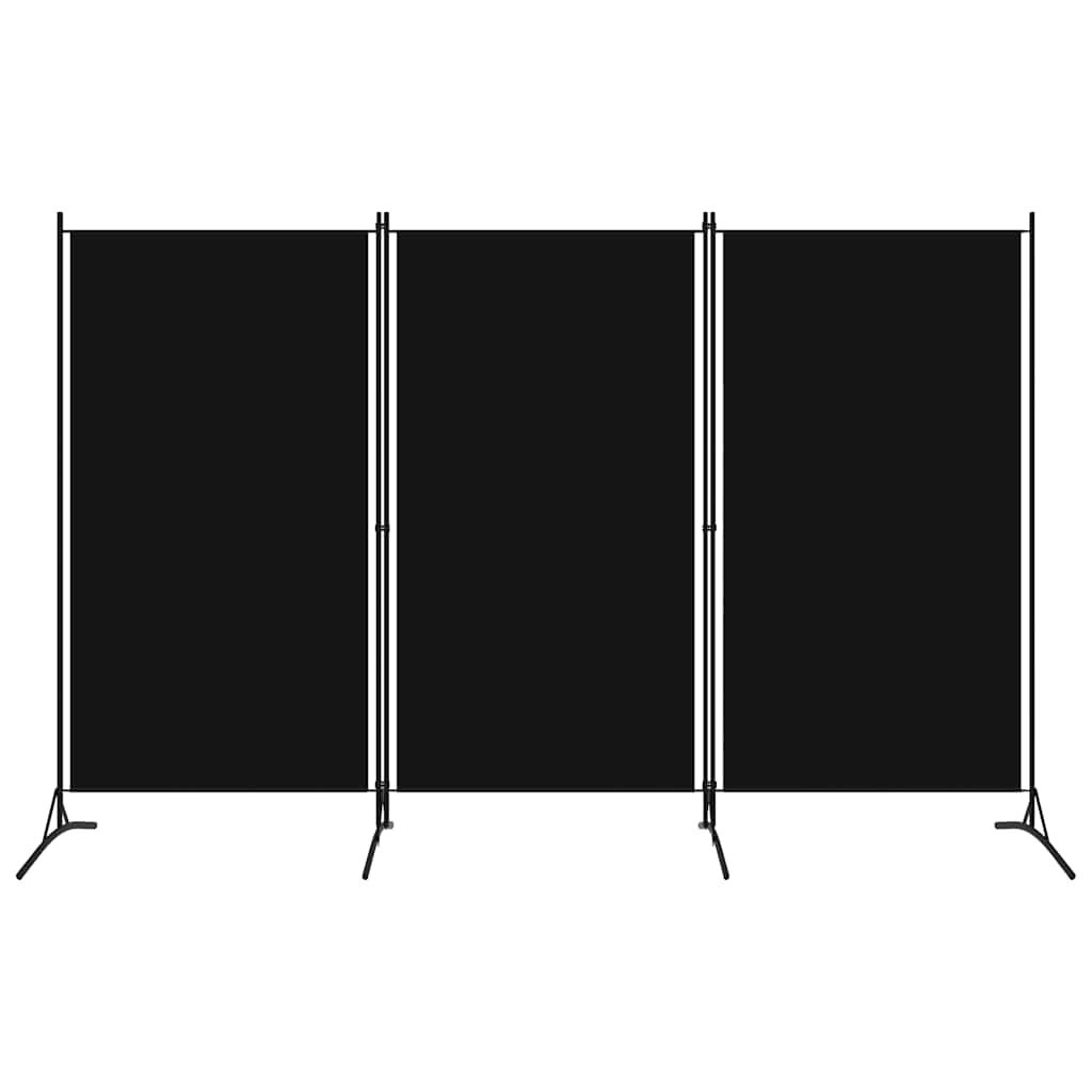 Vidaxl Paravent 3 panneaux 260x180 cm Noir - Jusqu'à -46% sur l'outlet