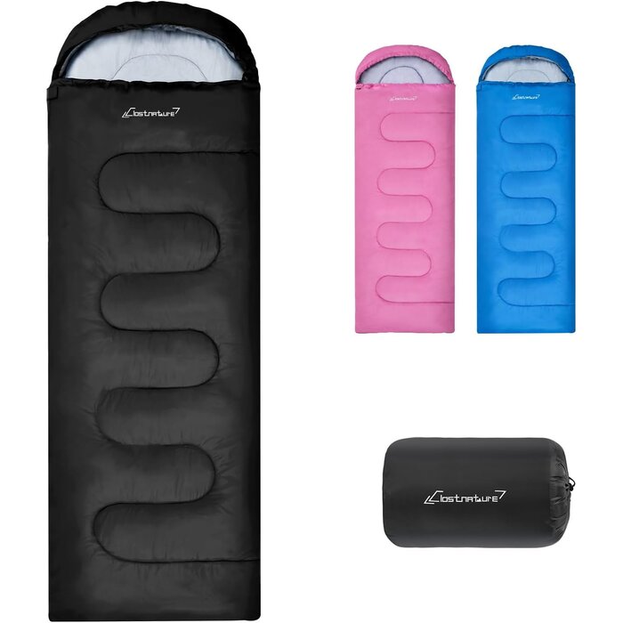 Sac de couchage 3 saisons 220x75cm - Noir - Jusqu'à -31% sur l'outlet