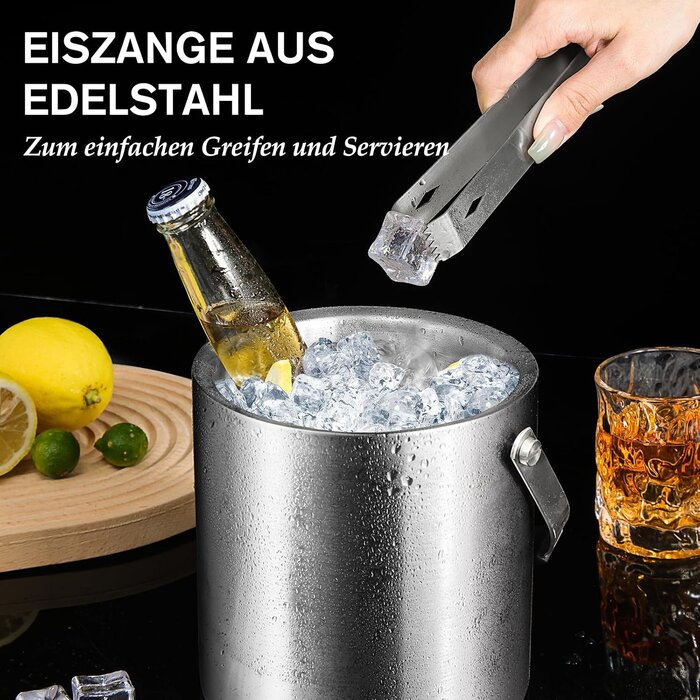Seau à glace inox 2L avec accessoires - Jusqu'à 32% de remise