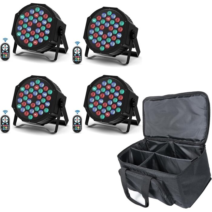 Lot de 4 Projecteurs LED RGB 72W - Jusqu'à 35% de remise