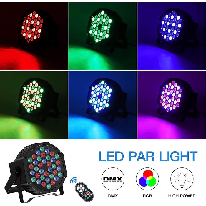 Lot de 4 Projecteurs LED RGB 72W - Jusqu'à 35% de remise