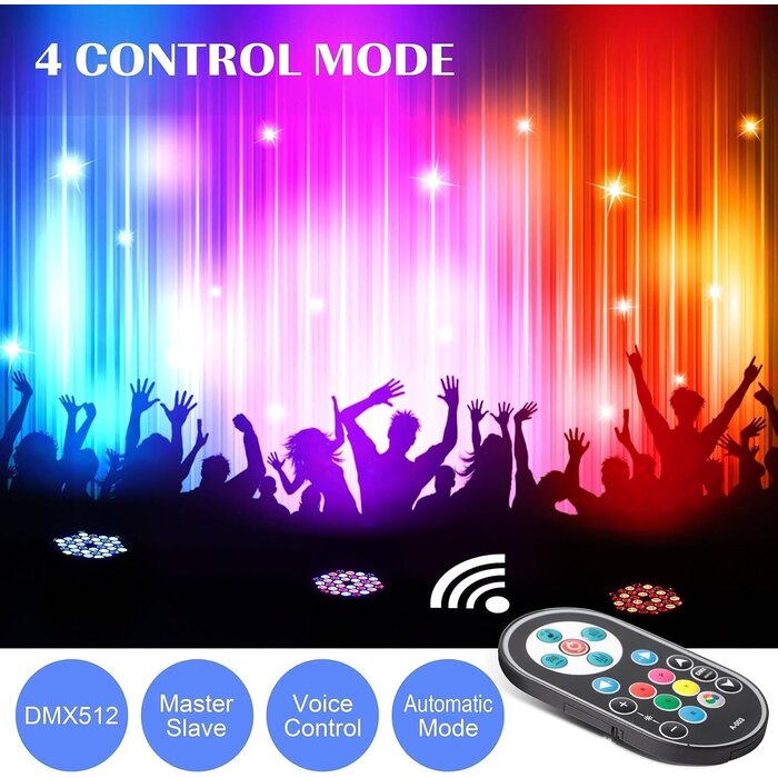 Lot de 4 Projecteurs LED RGB 72W - Jusqu'à 35% de remise