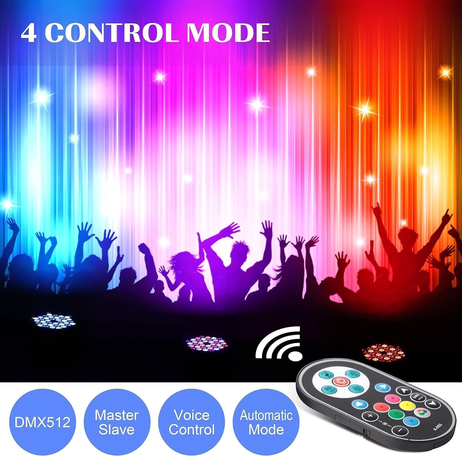 Lot de 4 Projecteurs LED RGB 72W - Jusqu'à 35% de remise
