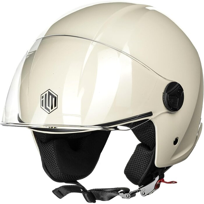 Casque Jet Rétro Moto/Scooter Beige - Homologué ECE 22.06 - Jusqu'à -33%