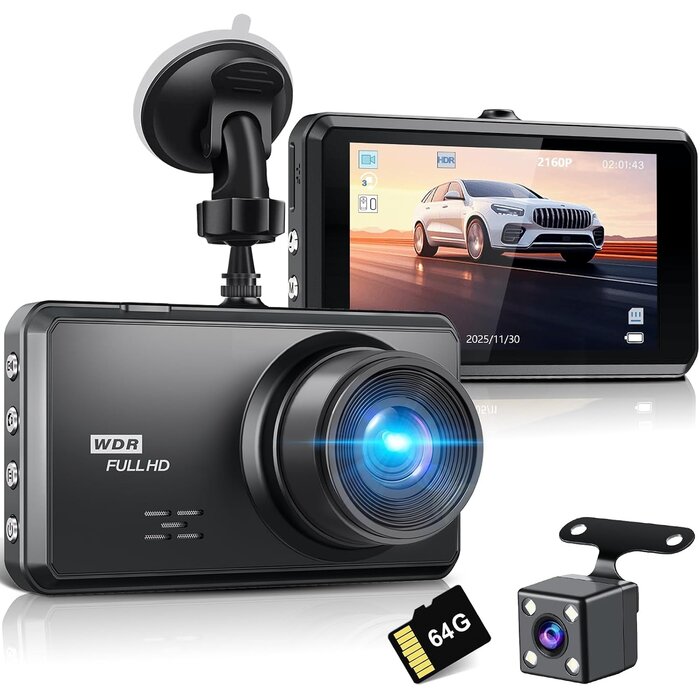 Dashcam 2,5K avant et arrière avec capteur Sony - Jusqu'à 35% de réduction