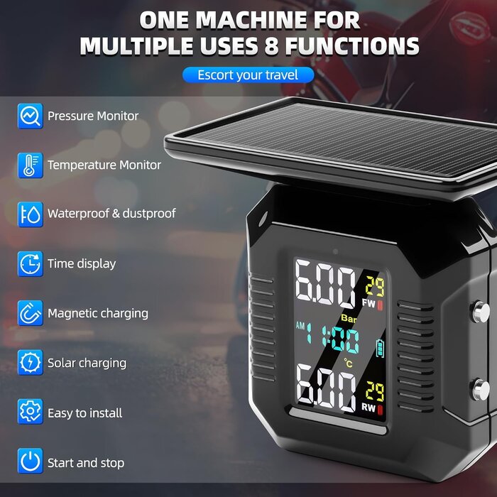 Système TPMS moto sans fil solaire : jusqu'à 32% de remise