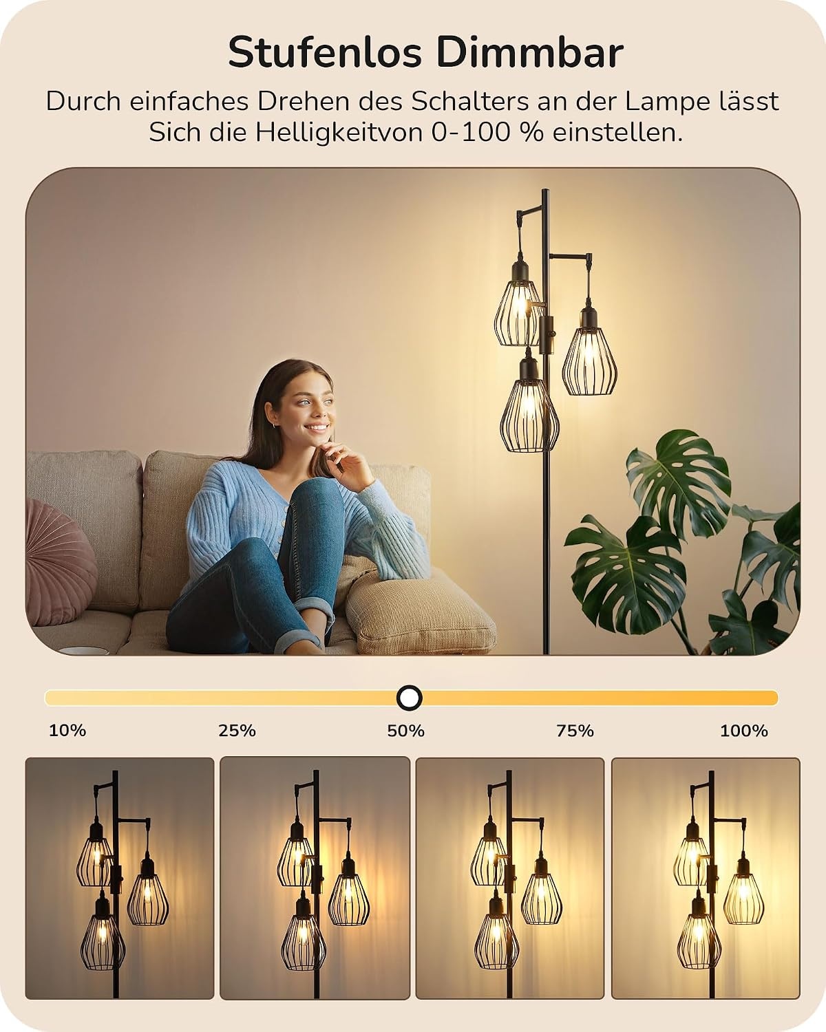 Lampadaire Industriel 3 Têtes Dimmable - Jusqu'à -34%