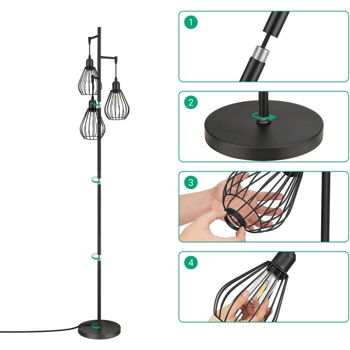 Lampadaire Industriel 3 Têtes Dimmable - Jusqu'à -34%