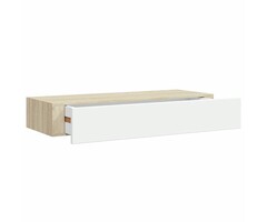 Vidaxl Étagère murale avec tiroir 60cm - Coloris chêne et blanc - Jusqu'à -55%