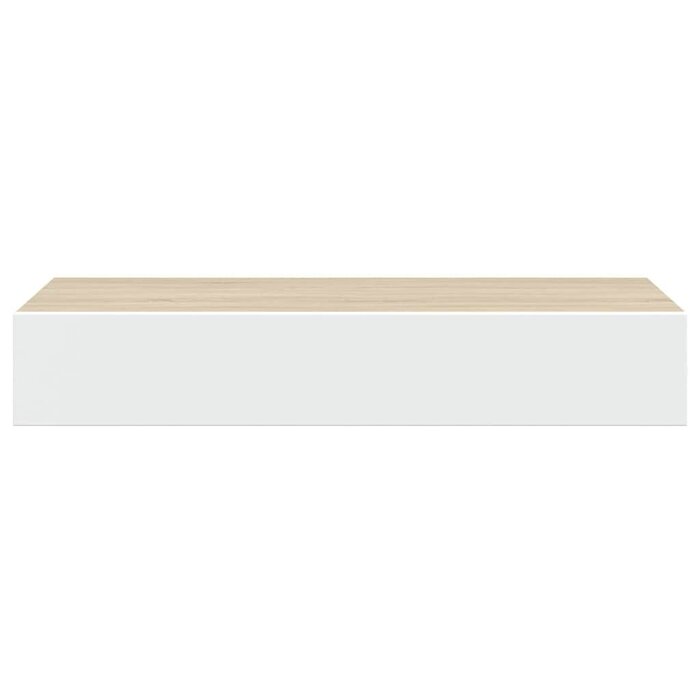 Vidaxl Étagère murale avec tiroir chêne et blanc - Jusqu'à -40% sur votre déco