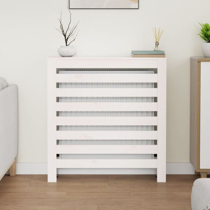 Vidaxl Cache-radiateur en pin massif blanc - Jusqu'à -39%