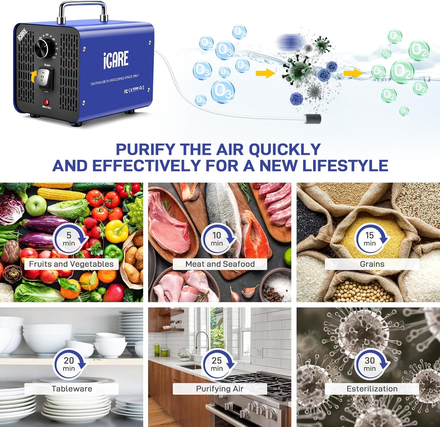 Générateur d'ozone et purificateur d'eau 45 000 mg/h - Jusqu'à -34% en Outlet