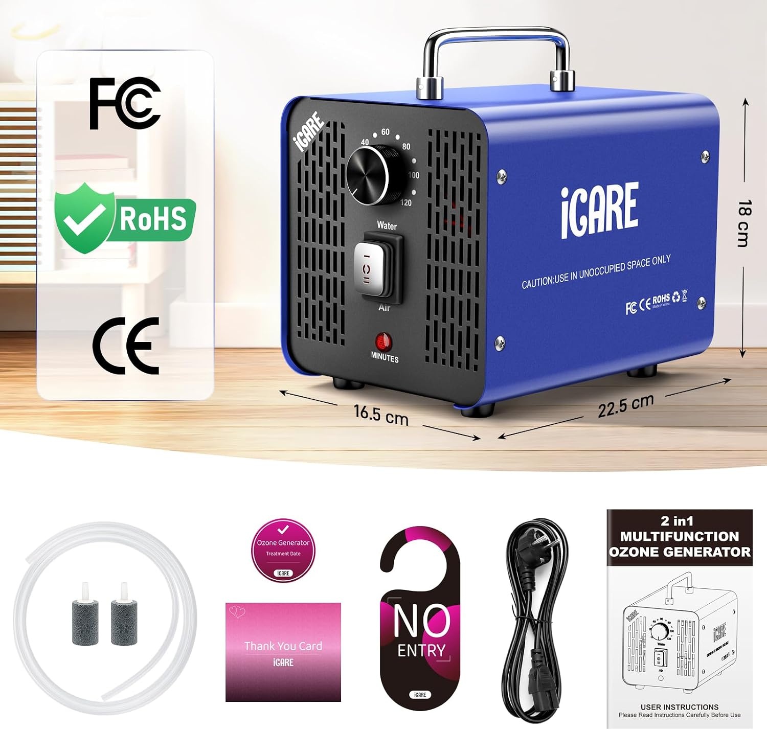 Générateur d'ozone et purificateur d'eau 45 000 mg/h - Jusqu'à -34% en Outlet