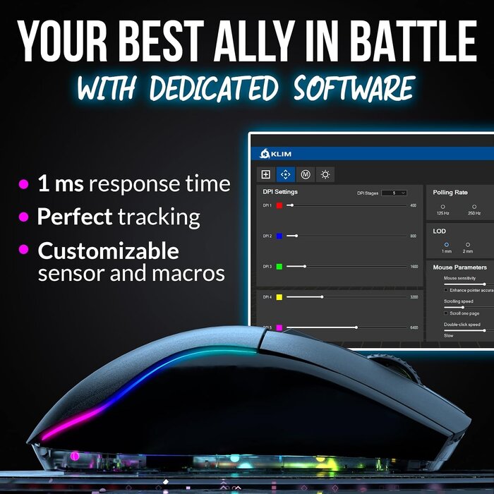 Souris gaming sans fil 12000 DPI RGB - Jusqu'à 33% de remise