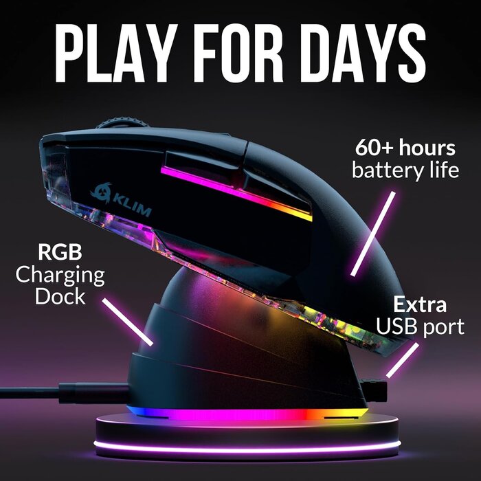 Souris gaming sans fil 12000 DPI RGB - Jusqu'à 33% de remise