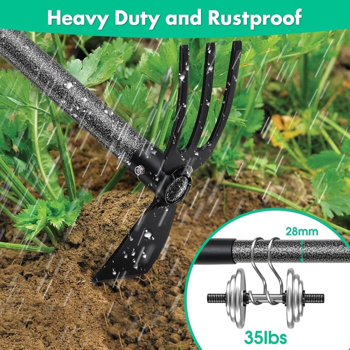 Houe de jardin double tête réglable 110 cm - Jusqu'à -31% sur l'outlet