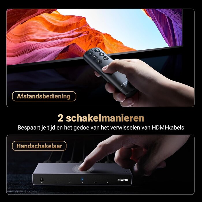 Commutateur HDMI 5 vers 1 8K/4K 240Hz - Jusqu'à -29% sur votre équipement