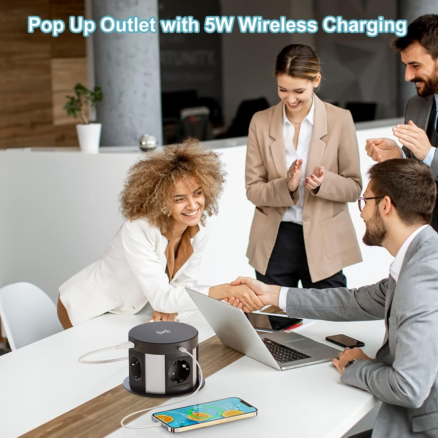 Bloc multiprise encastrable 4 prises + USB + Chargeur sans fil - Jusqu'à -34%