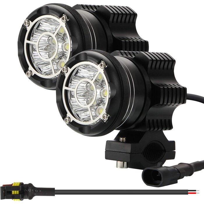 Paire de projecteurs LED 90W pour moto - Jusqu'à -34% sur l'outlet