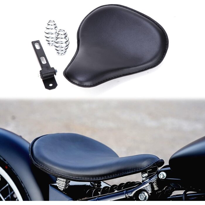 Selle solo moto style Bobber - Cuir synthétique - Jusqu'à -33% de remise