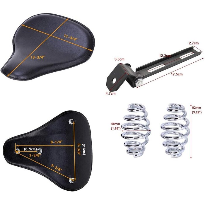 Selle solo moto style Bobber - Cuir synthétique - Jusqu'à -33% de remise