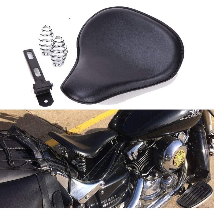 Selle solo moto style Bobber - Cuir synthétique - Jusqu'à -33% de remise