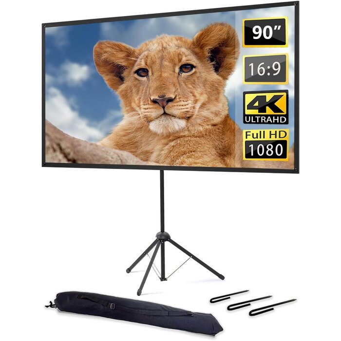 Écran de projection portable 80 pouces avec trépied - Jusqu'à -34% de remise