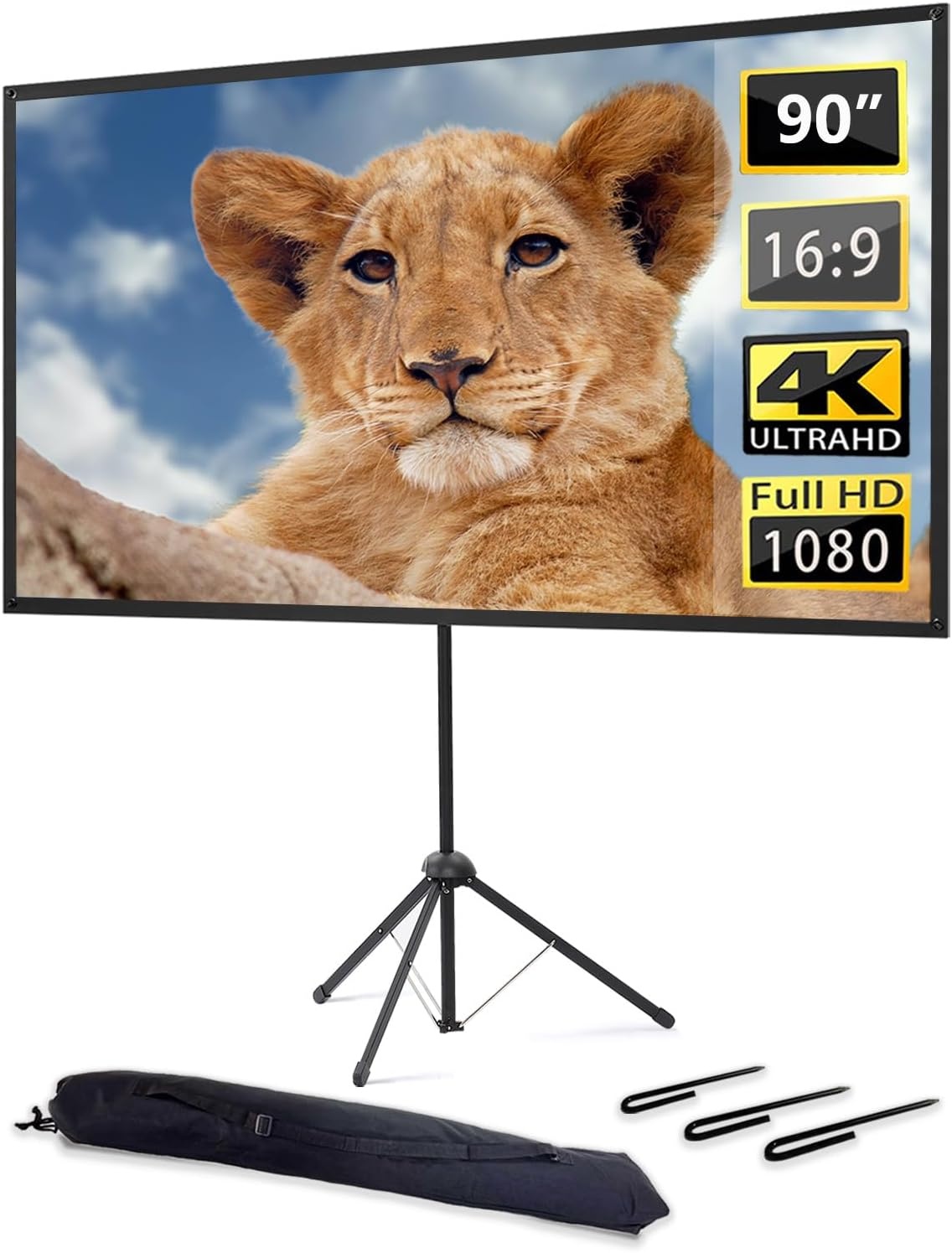 Écran de projection portable 80 pouces avec trépied - Jusqu'à -34% de remise