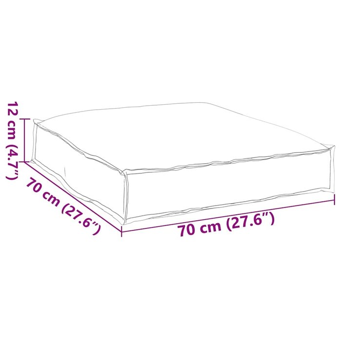 Vidaxl Coussin pour palette 70x70cm Anthracite - Jusqu'à -33% sur l'outlet