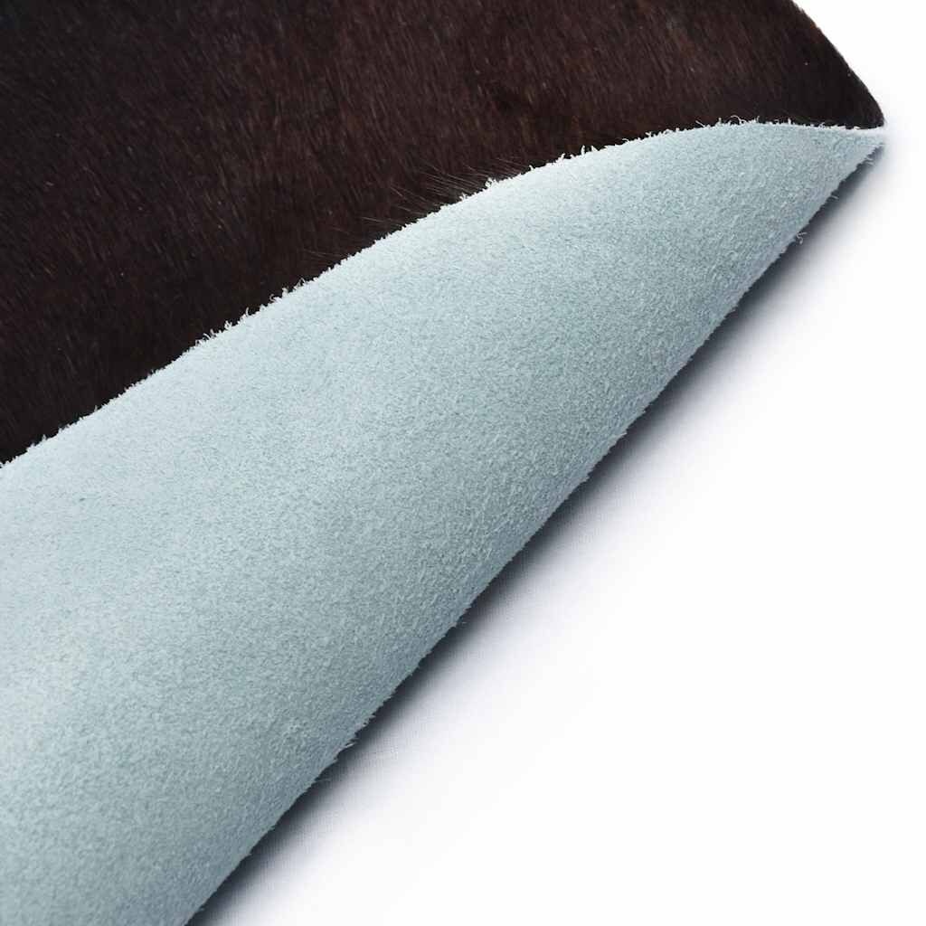 Vidaxl Tapis en peau de vache véritable noir 150x170 cm - Jusqu'à -35%