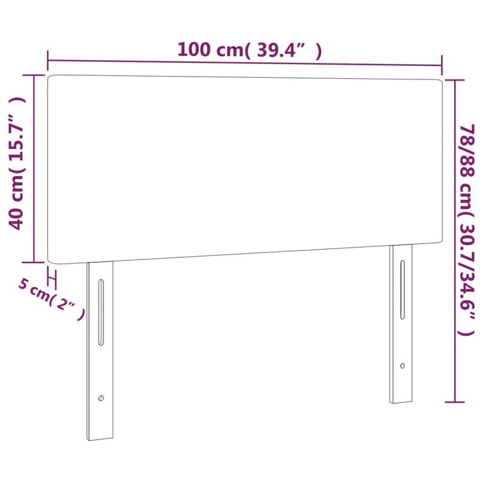 Vidaxl Tête de lit en velours gris foncé 100cm - Jusqu'à -33% sur l'outlet