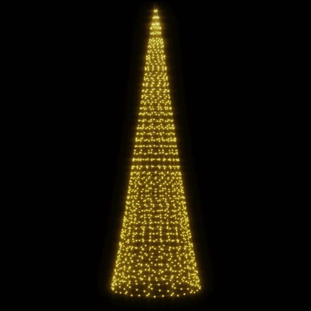 Vidaxl Sapin de Noël lumineux 500 cm, 1534 LED, pour mât - Jusqu'à 35% de remise