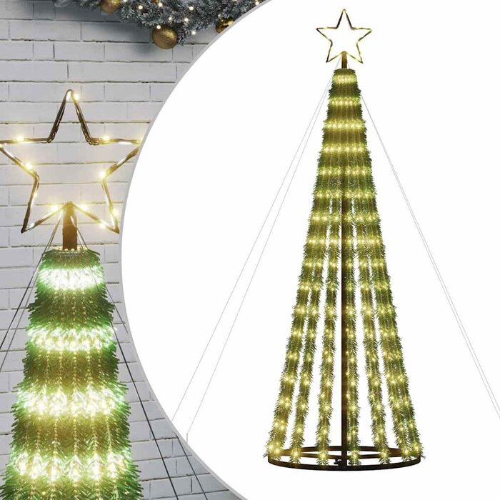 Vidaxl Sapin de Noël lumineux 180 cm - 275 LED - Jusqu'à 34 % de réduction