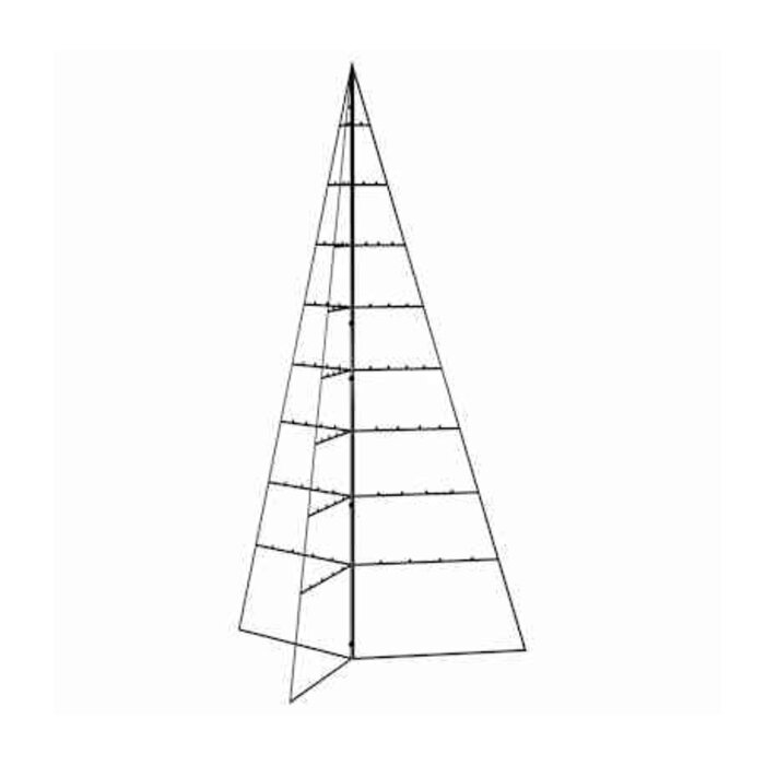 Vidaxl Sapin de Noël design en métal 180 cm - Noir - Jusqu'à -79%