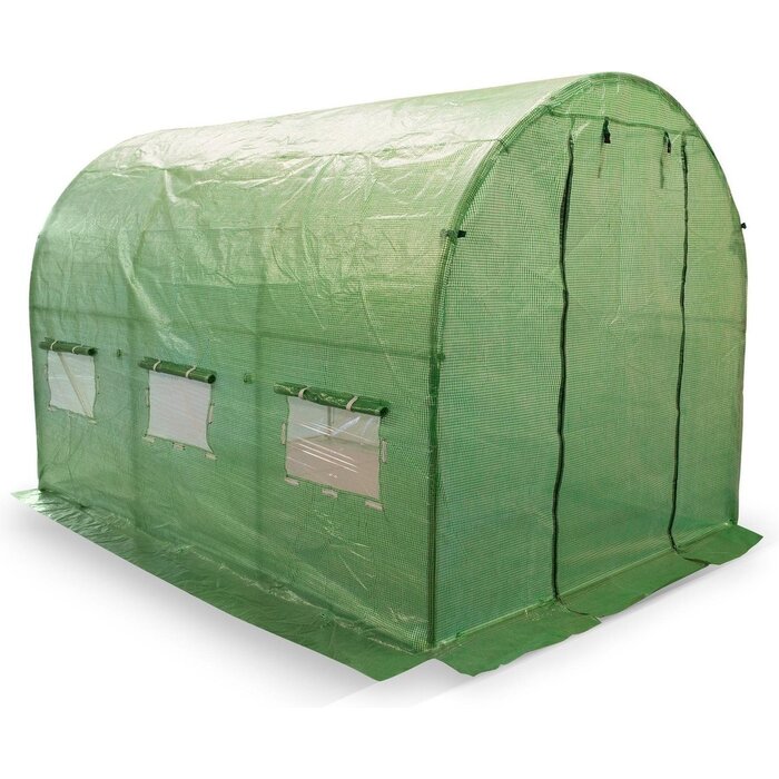 Viking Choice Serre de jardin tunnel 6m2 - Cadre galvanisé - Jusqu'à 30% de remise