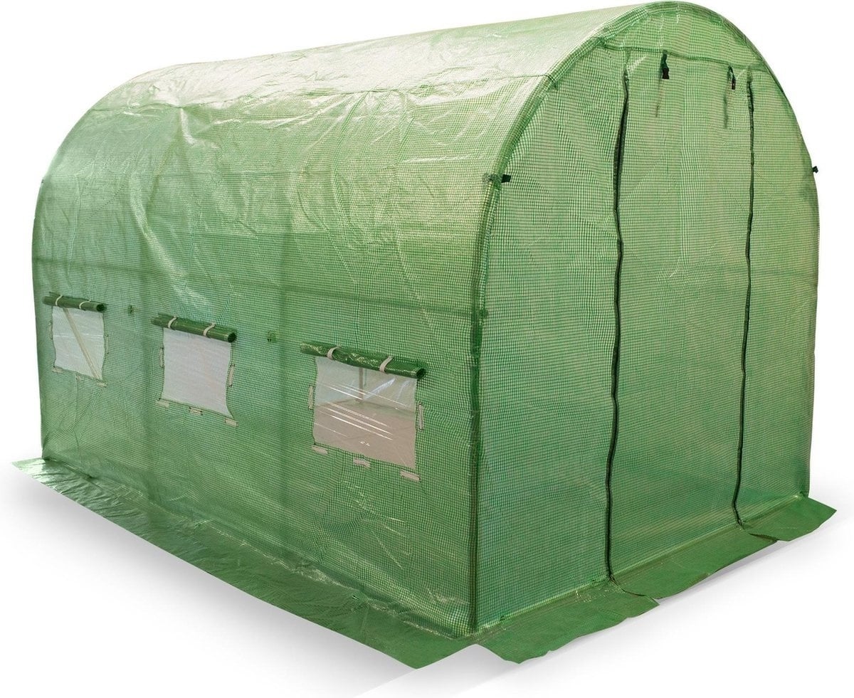 Viking Choice Serre de jardin tunnel 6m2 - Cadre galvanisé - Jusqu'à 30% de remise
