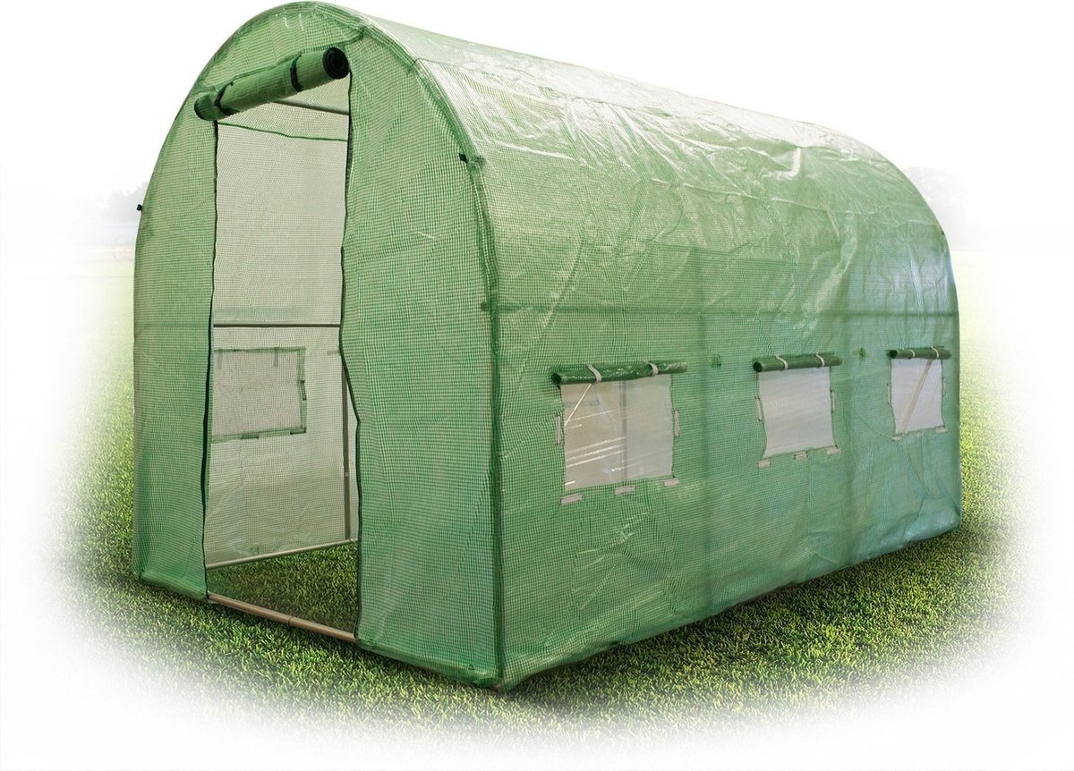 Viking Choice Serre de jardin tunnel 6m2 - Cadre galvanisé - Jusqu'à 30% de remise
