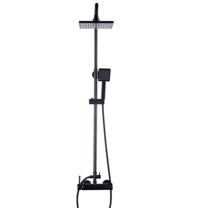 Viking Choice Colonne de douche noire avec ciel de pluie - Jusqu'à 25% de remise