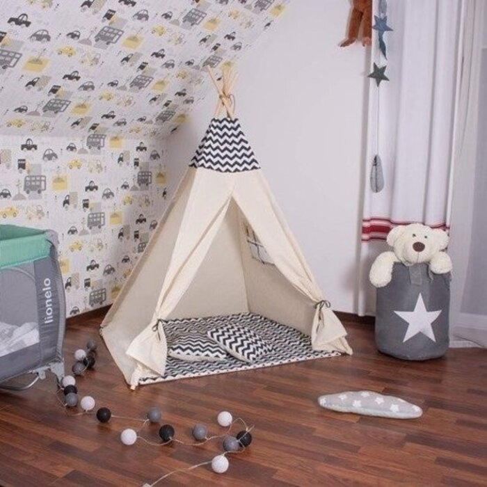 Viking Choice Tipi enfant zèbre en coton et bois - Jusqu'à 37% de remise