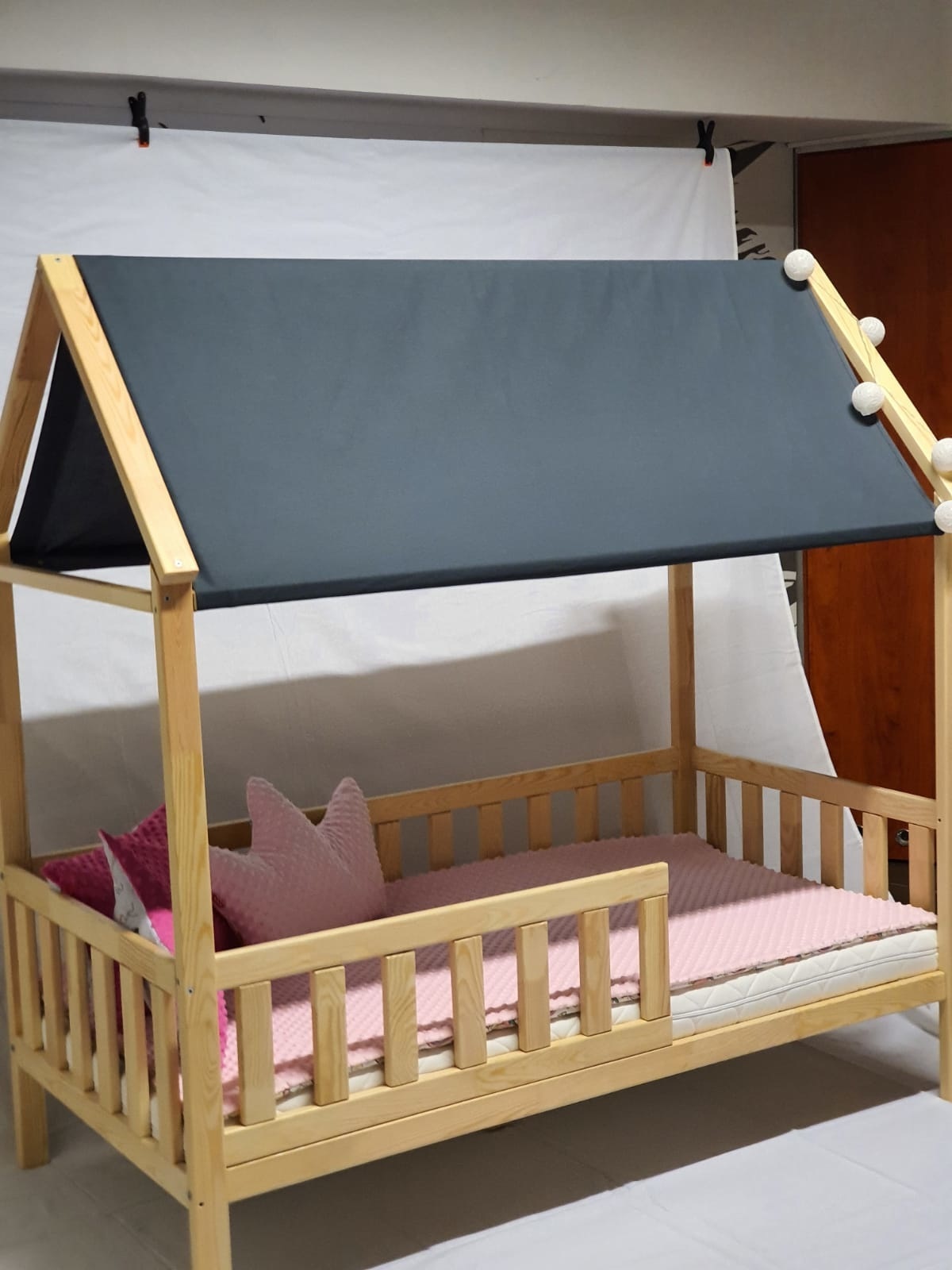 Viking Choice Lit cabane enfant 80x160 cm en pin naturel - Jusqu'à -21%