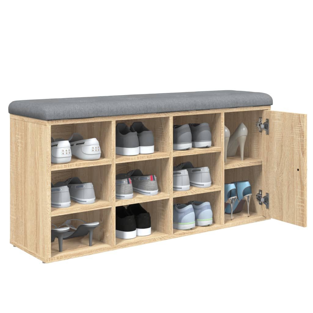 Vidaxl Banc à chaussures avec coussin chêne sonoma - Jusqu'à -58%