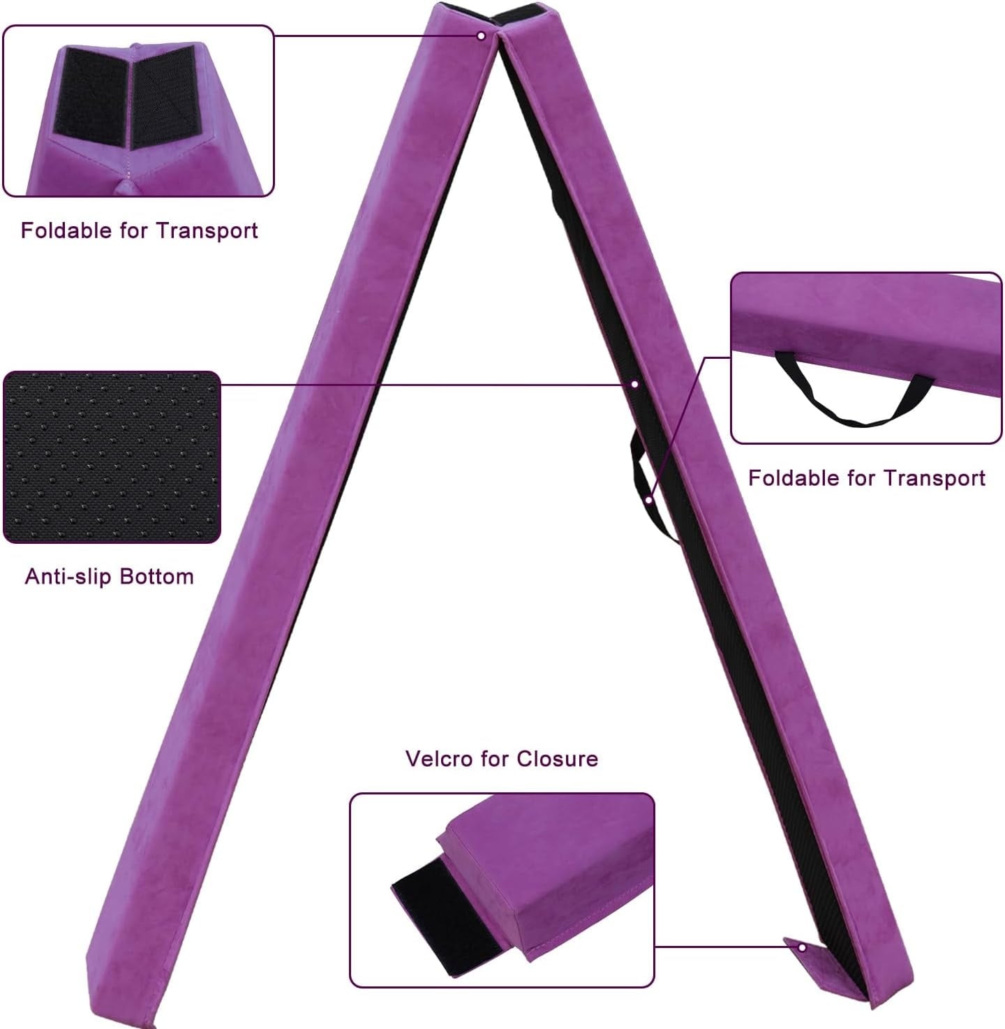 Poutre d'équilibre pliable 270 cm - Violet - Jusqu'à -34%