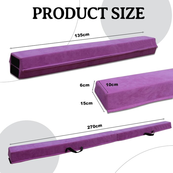 Poutre d'équilibre pliable 270 cm - Violet - Jusqu'à -34%