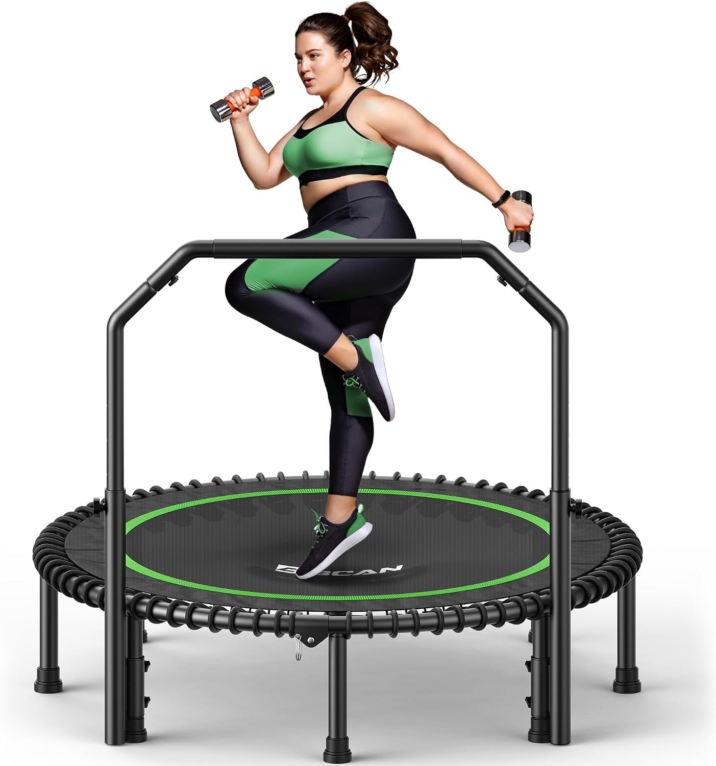 Trampoline de fitness pliable 102 cm avec poignée - Jusqu'à -35% d'économie