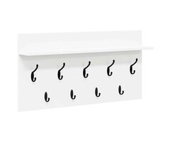 Vidaxl Porte-manteau mural blanc 80x40cm - Design minimaliste - Jusqu'à -50%