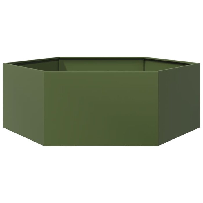 Vidaxl Jardinière hexagonale en acier vert olive 138cm - Jusqu'à 29% de réduction