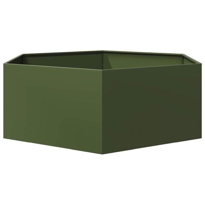Vidaxl Jardinière hexagonale en acier vert olive 138cm - Jusqu'à 29% de réduction