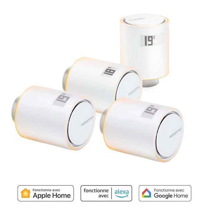 Lot de 4 têtes thermostatiques intelligentes - Jusqu'à -35%